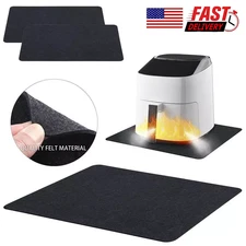 2×Heat Resistant Mat For Air Fryer Countertop Protector Anti-Slip Heat Proof Mat