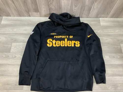Pittsburgh Steelers Nike Mens Medium Black Hoodie - Picture 6 of 14