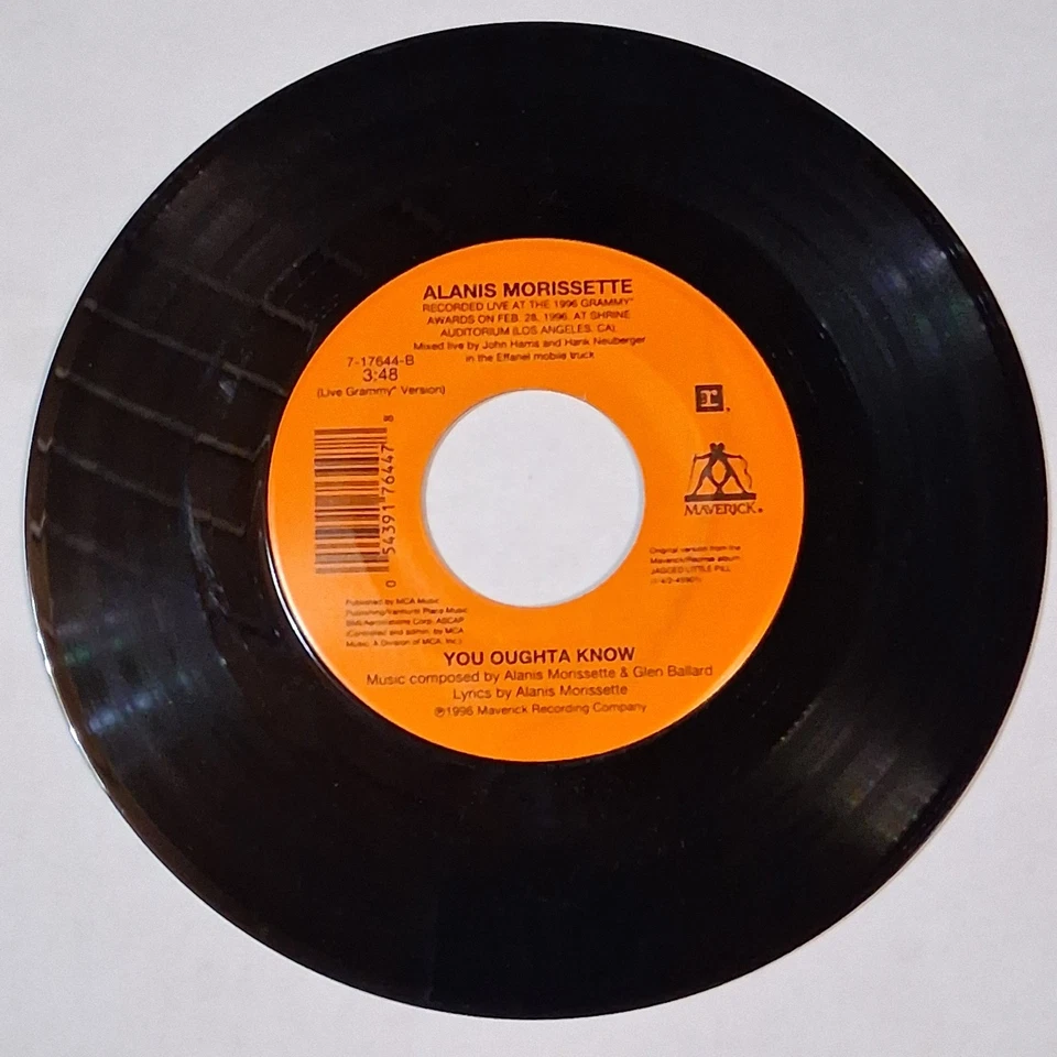 Alanis Morissette 7" Vinyl You Learn / You Oughta Know 45rpm Foto 3 de 4
