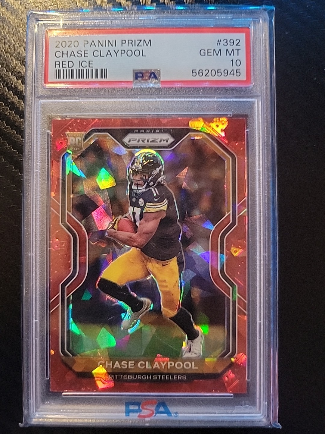 2020 Panini Prizm - Rookie Chase Claypool #392 Red Ice Prizm (RC)