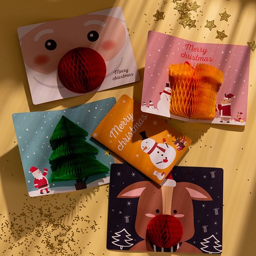Tarjetas de felicitación de Navidad 3D emergentes COULEE 6 piezas - Imagen 4 de 4