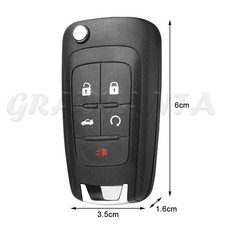 5 Buttons For Holden Commodore VF 2013-2017 Flip Remote Car Key Shell Case Fob