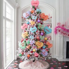 34 Pcs Valentines Tree Decorations 20 Extra Large Conversation Heart Ornament...