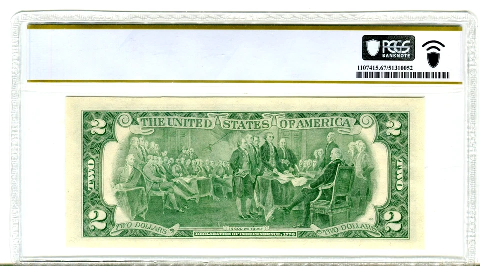 1976 $2 FRN Boston **STAR** PCGS Superb Gem Uncirculated 67PPQ #A00903364* - Image 2 of 2
