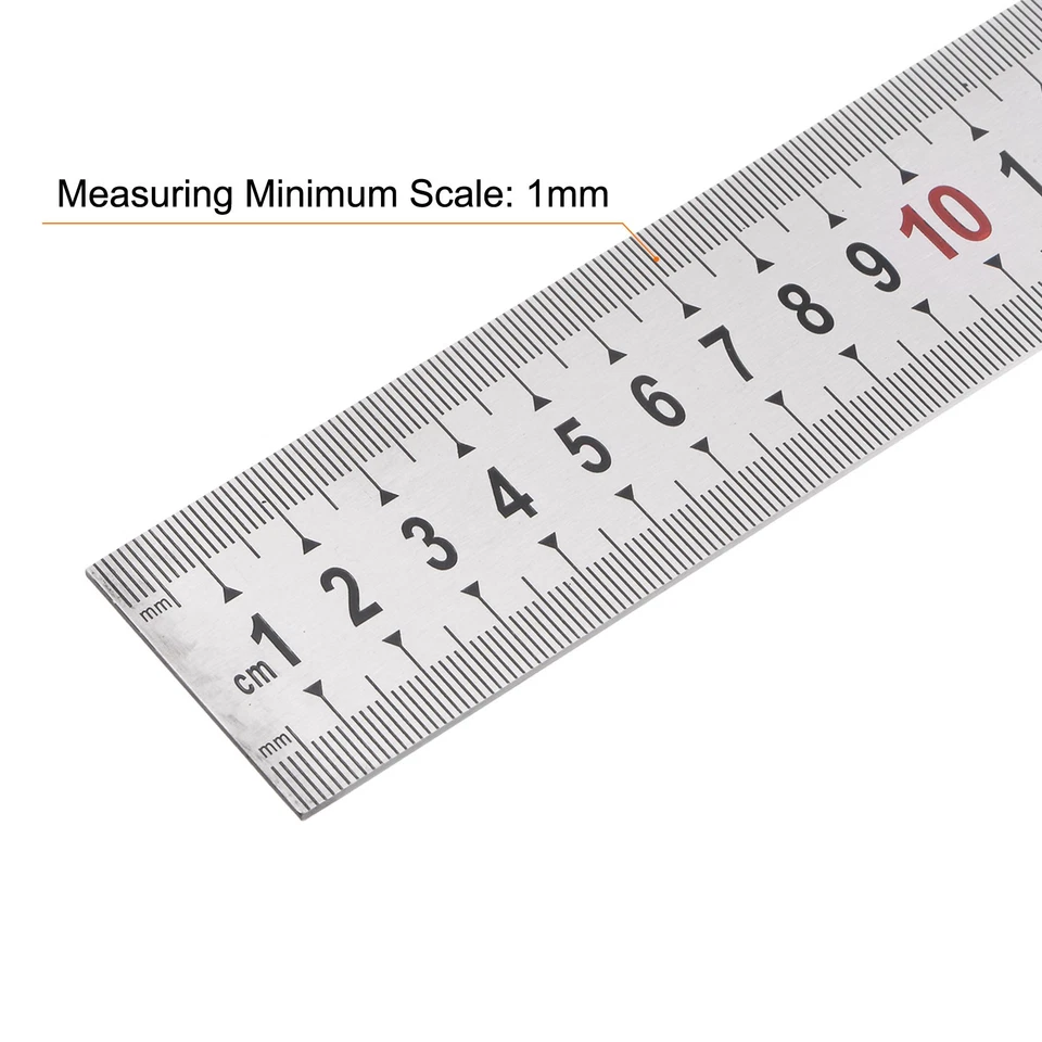 2Pcs Stainless Steel Ruler 60"x1/16"x1-1/2" Straight Edge Measuring Tools - Imagem 4 de 4