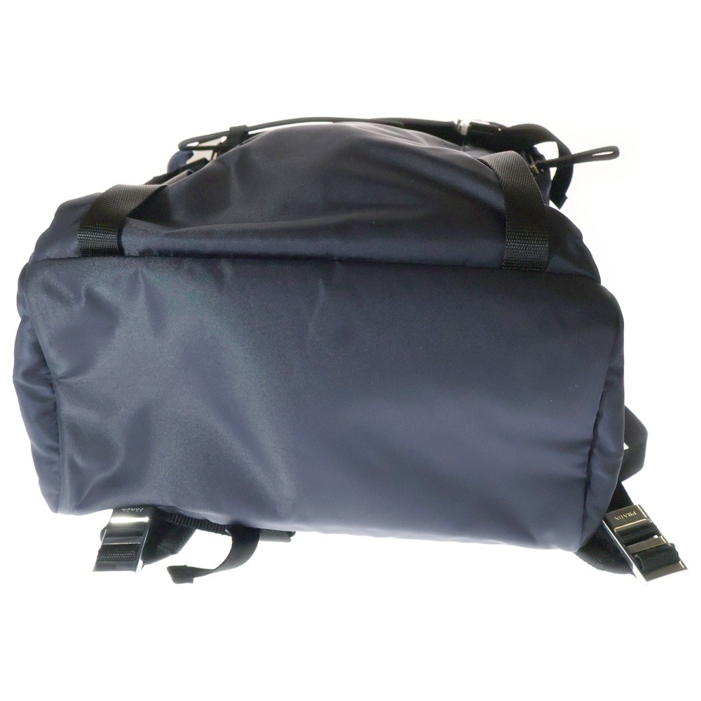 PRADA tesuto triangle logo backpack nylon silver … - image 4