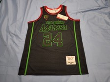 HEADGEAR CLASSICS THE GRINCH MAMBA KOBE BRYANT #24 BASKETBALL JERSEY DARK...