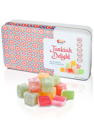 Turkish Delight with Assorted Fruit Flavors (30 Oz) Gift Box for Everyone