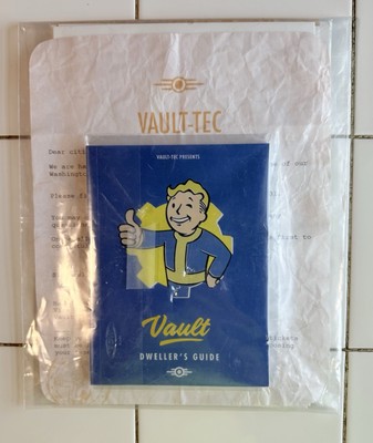 FALLOUT VAULT-TEC DWELLER S GUIDE (Vault-Tec Ind. Ad & Vault Admission Ticket)