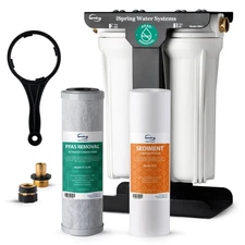iSpring CW21-PF 2-Stage RV Water Filtration System for Campers, PFAS Removal