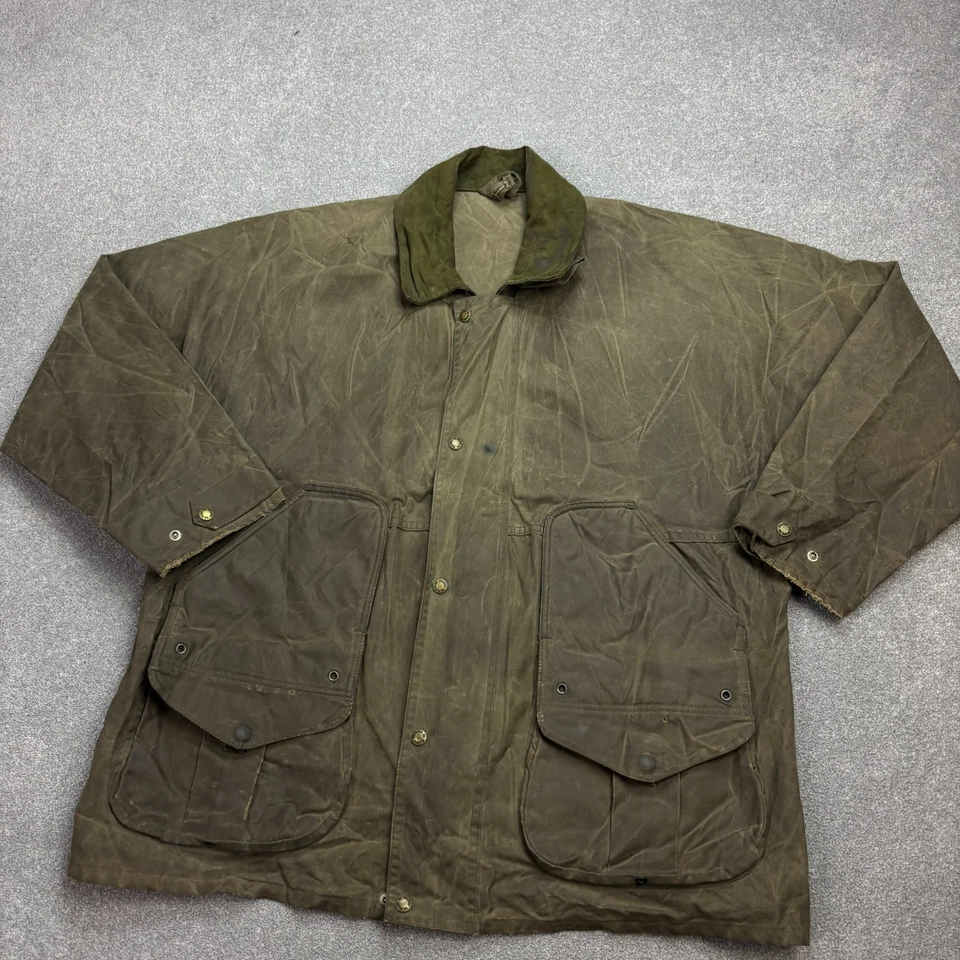 CC Filson Jacket Adult X Large Green Style 460N Tin Cloth Wax USA Outdoors Men* - Image 2 of 4