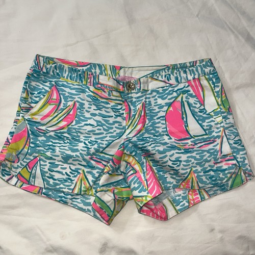 Pantaloncini corti Lilly Pulitzer barche a vela taglia 00 carini canottaggio spiaggia donna - Foto 9 di 24
