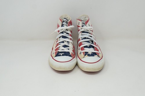 Vintage Made In USA American Flag Converse Chuck Hi Sneakers Men's Size 5 - Picture 3 of 11