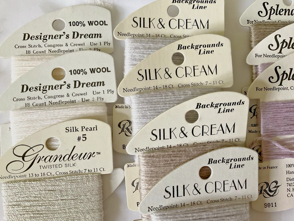 Needlepoint Threads Lot of 10 Rainbow Gallery Purples Grays Silver 1 Used - Image 2 of 4