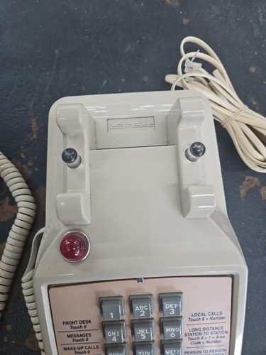 BEIGE PUSH BUTTON LANDLINE PHONE FOR HOTEL ESSEX HOUSE Business Motel Telephone - Picture 5 of 7