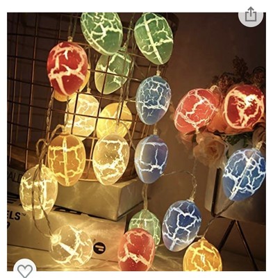 Ostereier LED Lichterkette Osterei Deko - 20 LED