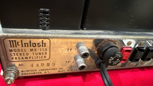 MCINTOSH MX 113 AM/FM STEREO TUNER PREAMPLIFIER ** PLEASE READ DESCRIPTION * - Picture 20 of 23