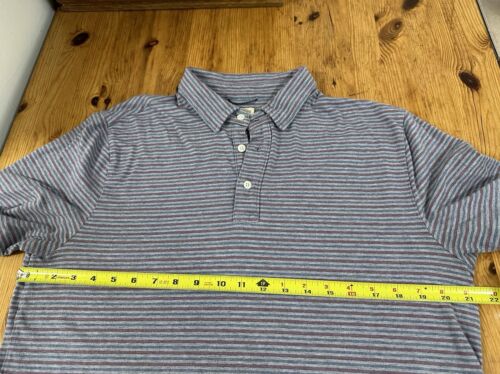 Camisa Polo Faherty Rayas Rosa Azul Suave Mezcla Pima Para Hombre 42 pulgadas - Imagen 3 de 10