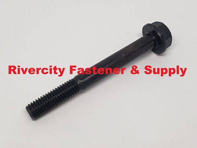 M8-1.25x70 Hex Flange Bolts 8mm x 70mm Screws M8x1.25 x 70 Flare Screws Black