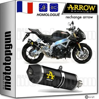 ARROW POT ECHAPPEMENT APPROUVE RACE-TECH NOIR C APRILIA TUONO V4-R APRC 2011 11 - Photo 1/4
