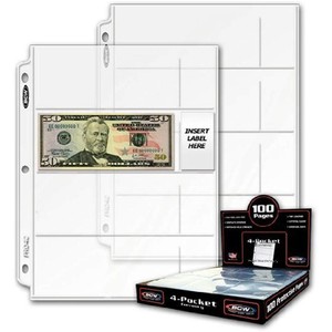 Download 20 BCW Pro 4-Pocket MODERN US Currency Storage Page Coin Collection Protection 772223958740 | eBay