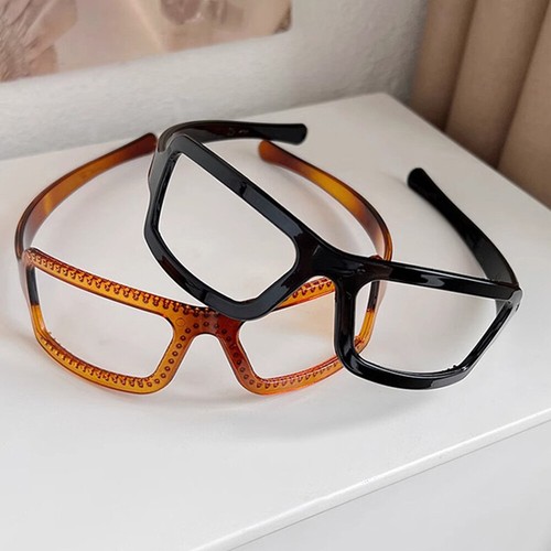 Sunglasses Frame Shape Hair Hoop Plastic Hairband with Non-Slip Teeth Vintage - Picture 8 of 18