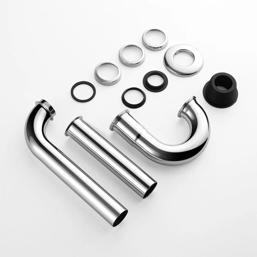 Siphon Pop Up Ablaufventil Sifon Ablaufgarnitur mit Überlauf Waschbecken Abfluss - Bild 3 von 12