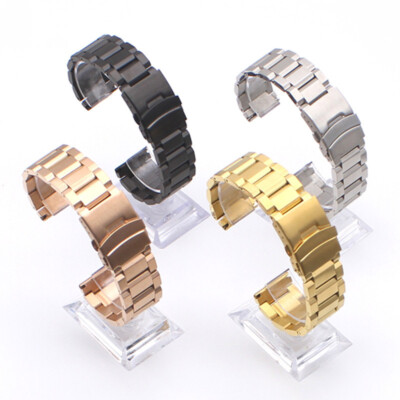 Solid Heavy Brushed Stainless Steel Watch Band Strap Replace Bracelet 18-25mm