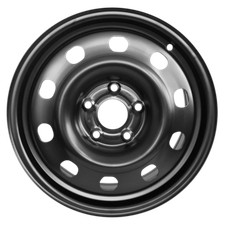 New 17x6.5 Inch Wheel For Dodge Journey 13-20 Black Painted Steel Rim
