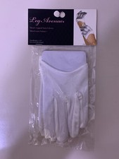 White Mini Cropped Satin Gloves Fancy Dress Halloween Adult Costume Accessory