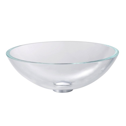 CRYSTAL CLEAR GLASS BASIN SINK WASH BOWL CLEAR BATHROOM CLOAKROOM 420mm - Picture 6 of 15