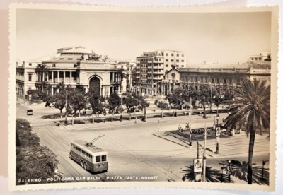 PALERMO Politeama Garibaldi Piazza Castelnuovo - Postkarte 50er Jahre + Troll...