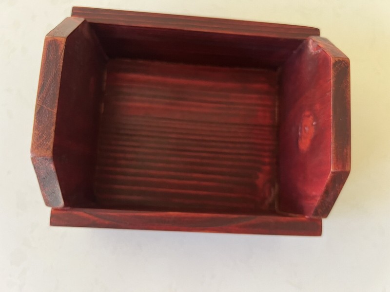 Succulent planter box / Color is Barn Red / 5.75 X 4.75 X 3.5 Inches