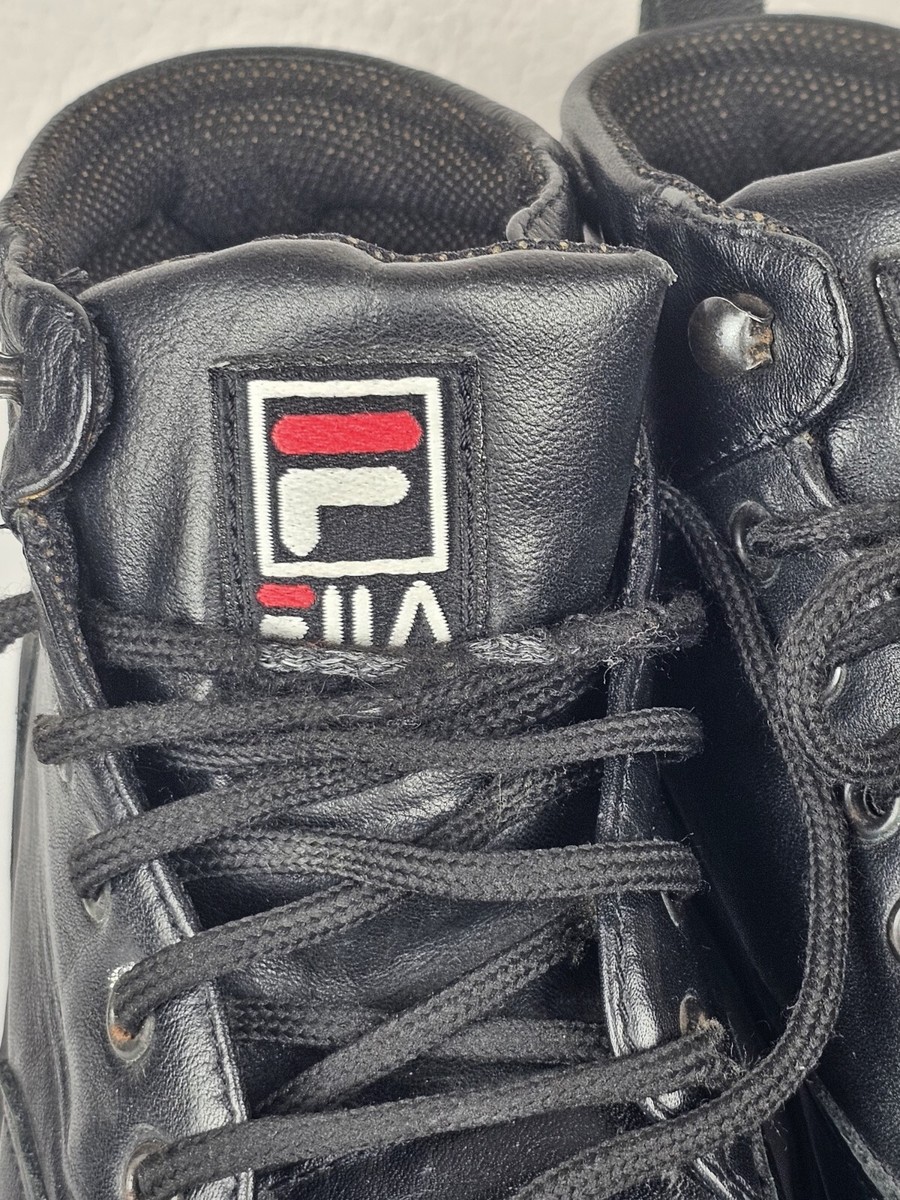 RARE* Vtg 90s-2000s FILA Low Boots/ Black Leather/ Womens Size 6.5
