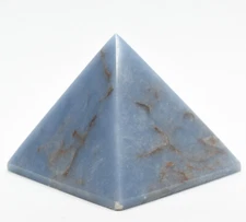 57mm Blue Angelite Pyramid Natural Angelic Mineral Sparkling Crystal Stone Peru