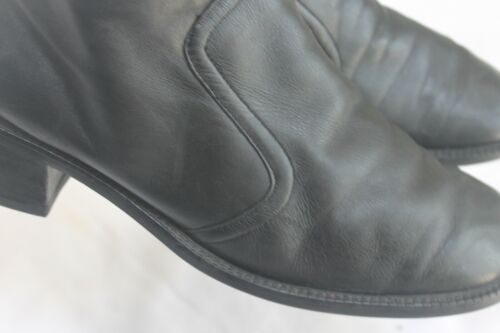 Etienne Aigner SZ 8.5 M To 9 Blk Soft Leather Zip Ankle Fashion Boots Bootie VTG - Picture 3 of 12