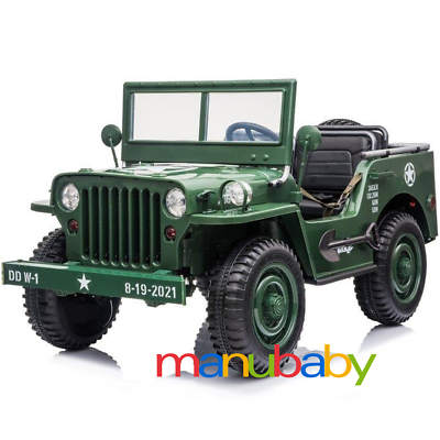 JEEP Militare ruote motrici, posti: auto elettrica x bambini con  telecomando