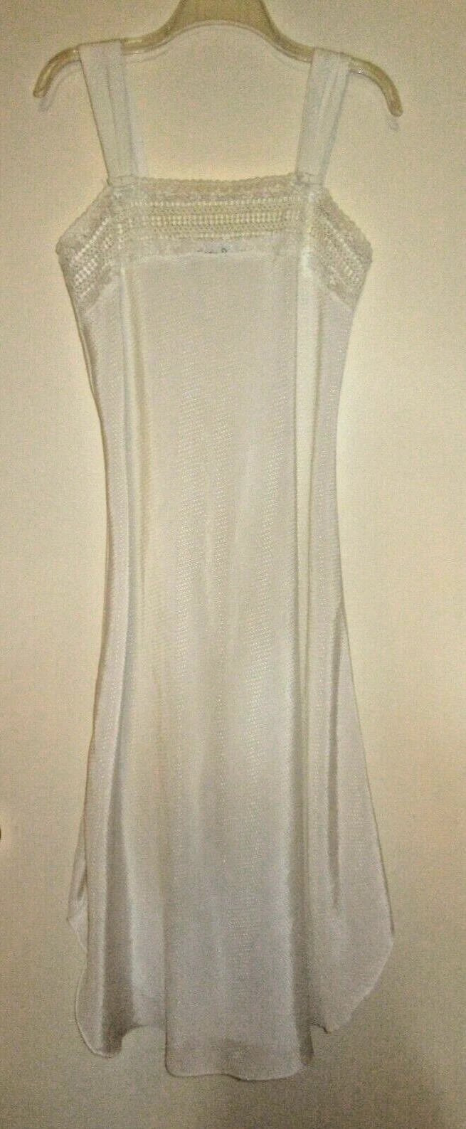 Camicia da notte Christian Dior vintage lingerie da sposa pizzo bianca senza maniche piccola med