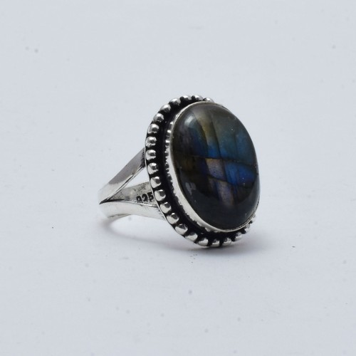 Incredibile Pietra Labradorite 925 Argento Handmade Anello Tutte le Misure LG-98 - Foto 4 di 4