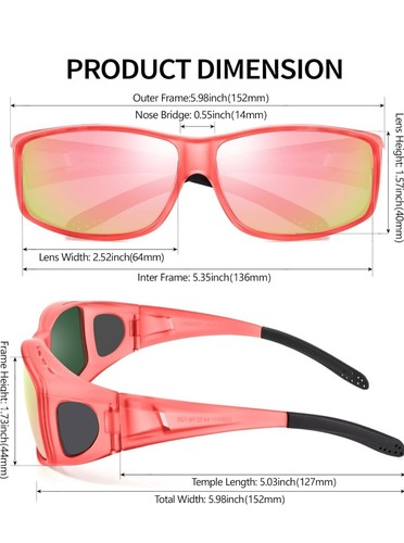 Sonnenbrille polarisiert 100% UV-Schutz rund um Männer und Frauen Autofahren - Bild 4 von 13