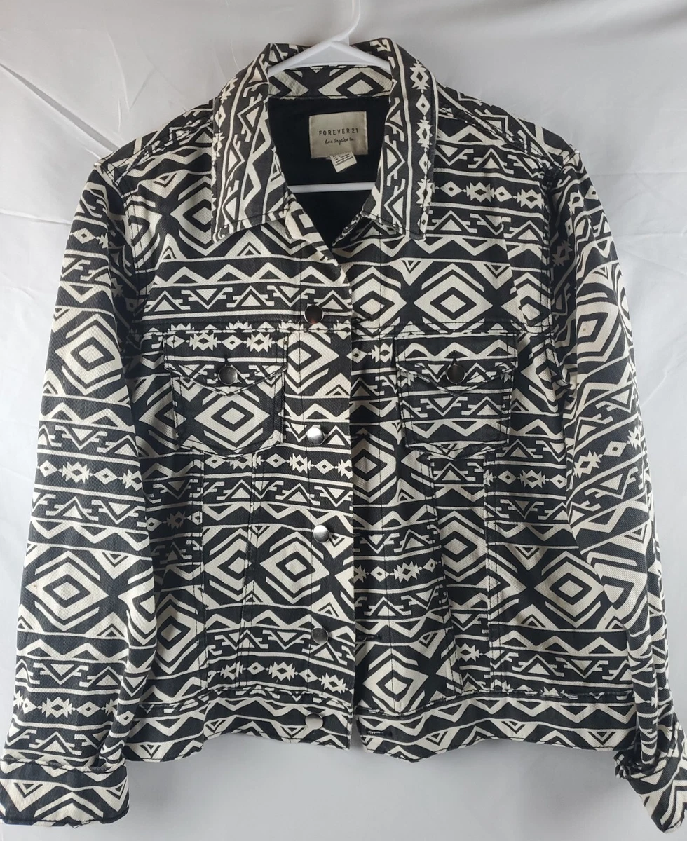Forever 21 black top and white jacket