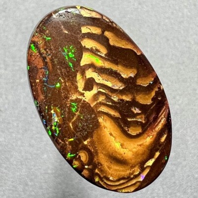 Color-Filled Veins * 28ct Natural Australian Solid Matrix Boulder Opal * Video