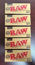 RAW Classic 1 1/2 Cigarette Rolling Papers -5 PACKS