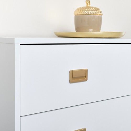 Large 3 Drawer Chest of Drawers Elle White Range bedroom furniture storage - Picture 3 of 5