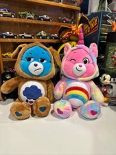 Care Bears Unlock The Magic Basic Fun Plush Lot Of 2 Cheer Bear & Grumpy Bear