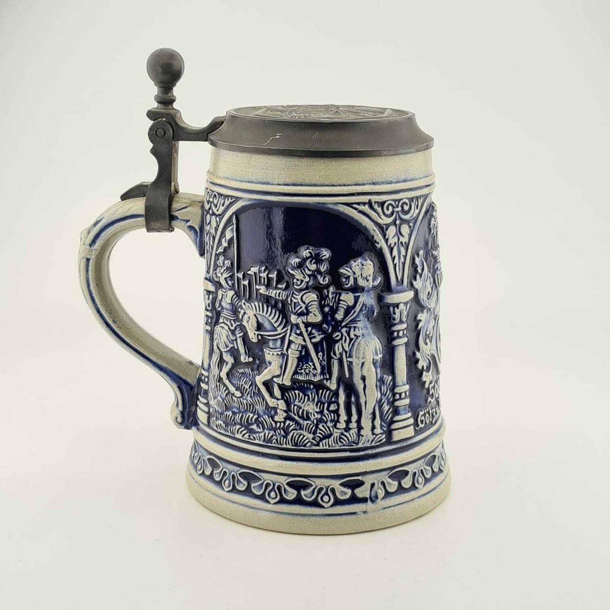 Original Gerz Beer Stein Beer Mug,German Lidded Zinn Beer Stein | eBay