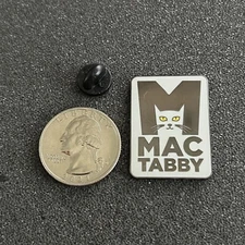 Mac Tabby Cat Café Charlotte North Carolina Promo Pin Pinback #43907