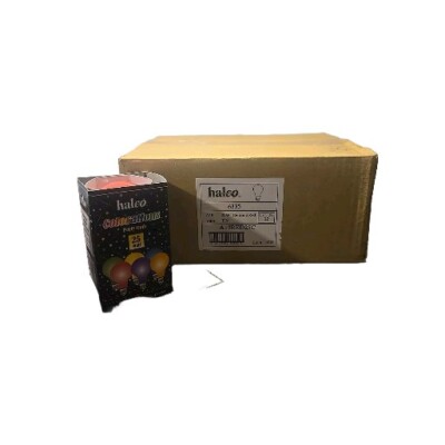 Set Of 12 Halco Colorations 25w PARTY BULB A19 RED 130V E26 #6335