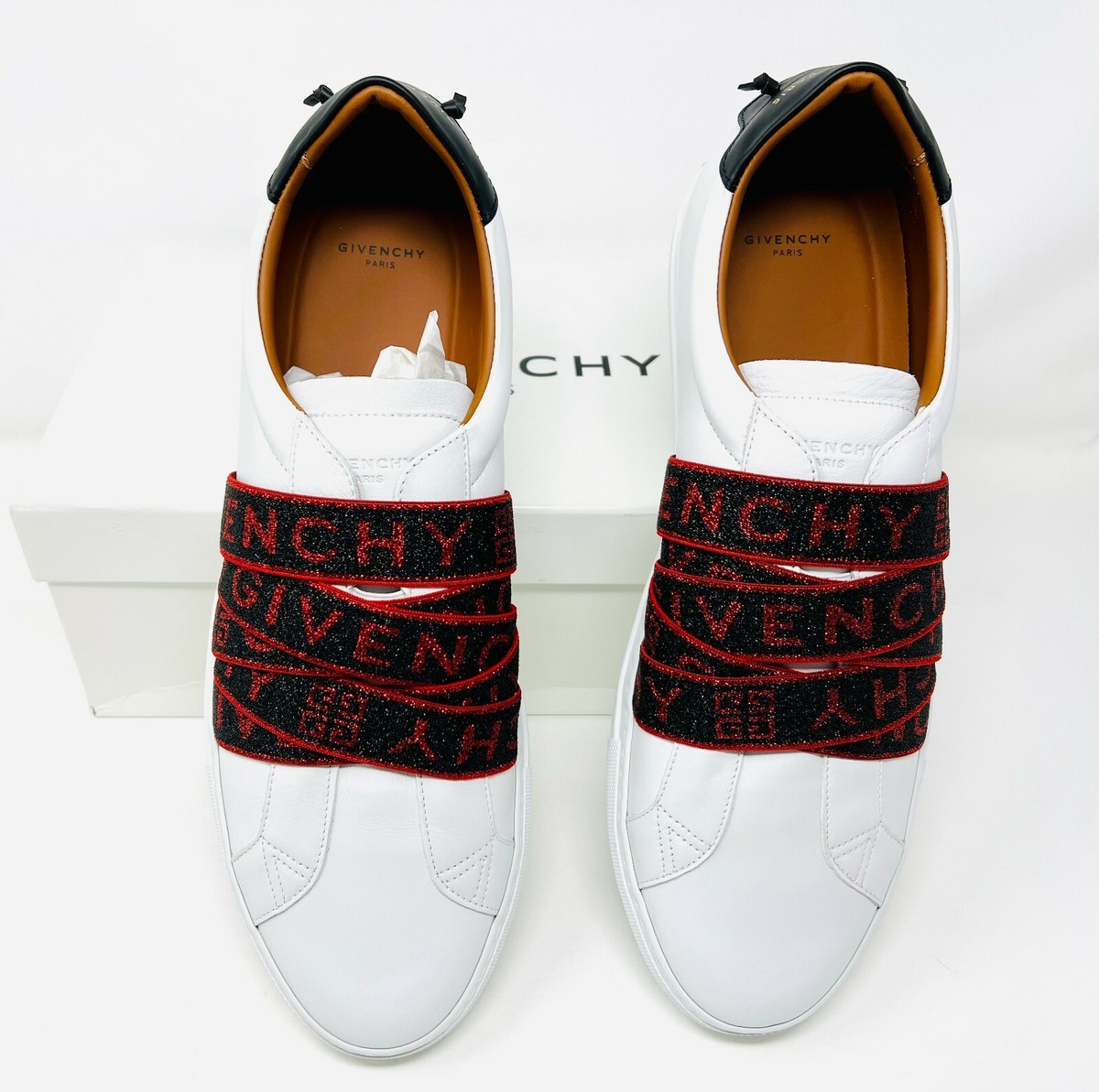 スニーカー Givenchy Givenchy Webbing Sneakers GIVENCHY PARIS Urban Street Webbing EU 41 White Red Black