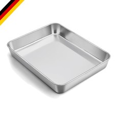 Edelstahl Rechteck Backform 31,6x24,7cm Spülmaschinenfest für Kuchen und Lasagne